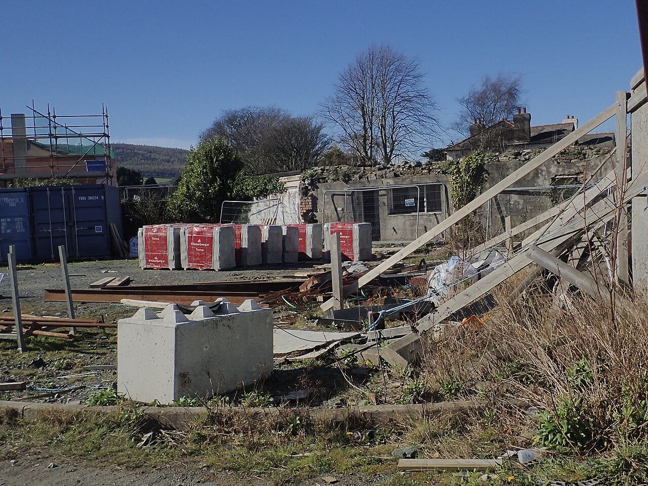 Demolition site before clearing
